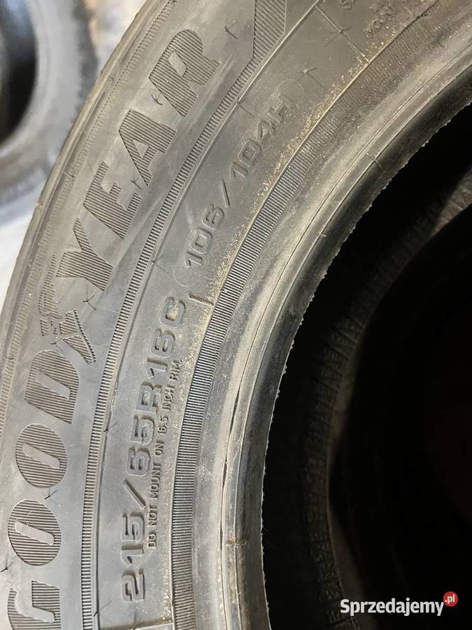 Sprzedam komplet 4 opon dostawczych Goodyear wielkopolskie Ślesin