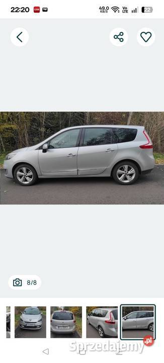 Renault Grand Scenic kurtyny powietrzne Malanów