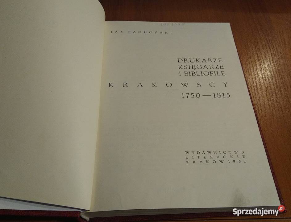 Drukarze księgarze i bibliofile krakowscy 1750 Gdańsk