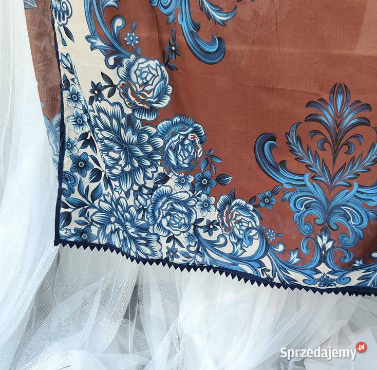 Indyjska chusta dupatta szal oversize retro Szczecin sprzedam