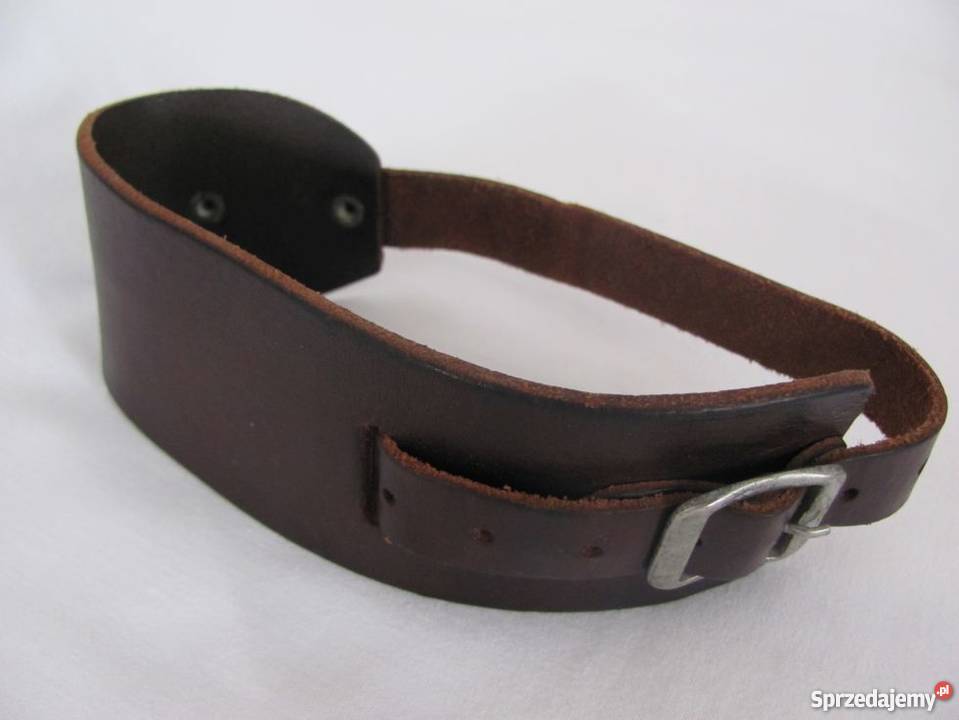 pasek obroża pieska skóra brązowa 46 Paski Zamość