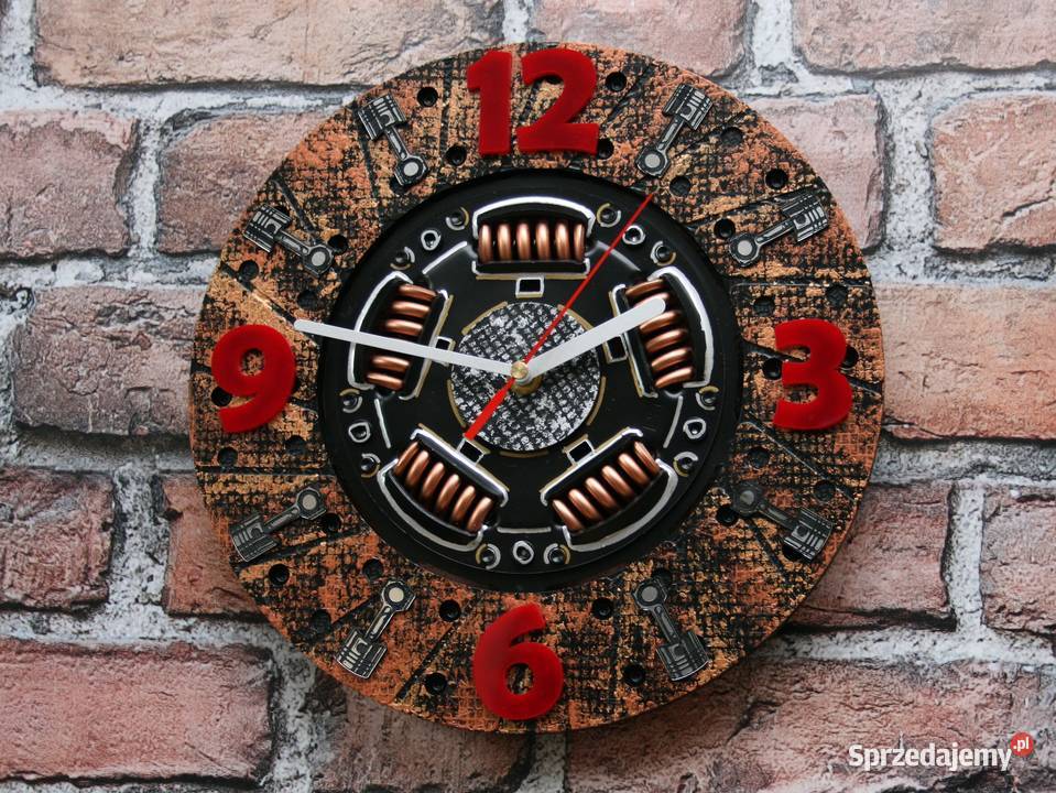 Zegar tarcza sprzęgła scrap metal art 28 patyna Dębica sprzedam