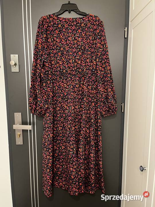 Shein curve sukienka modny wzór kwiaty hit 46 długi Spódnice i sukienki Choszczno