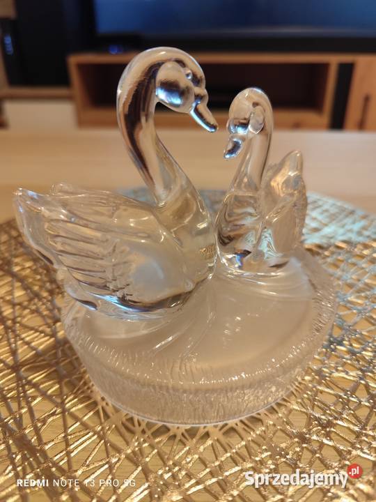 Figurka szklana łabędzie śląskie Ruda Śląska