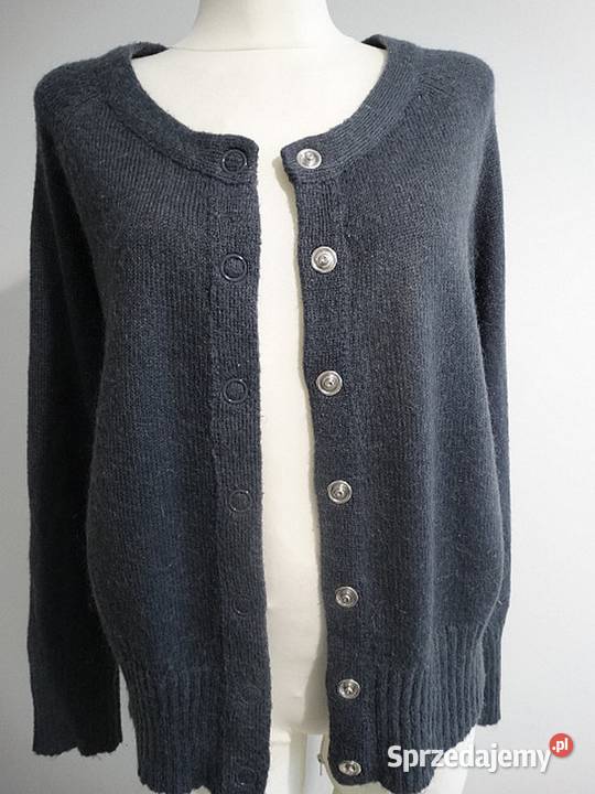 Sweter Kardigan Moherowy Wełniany Szary Ciepły Łomża sprzedam