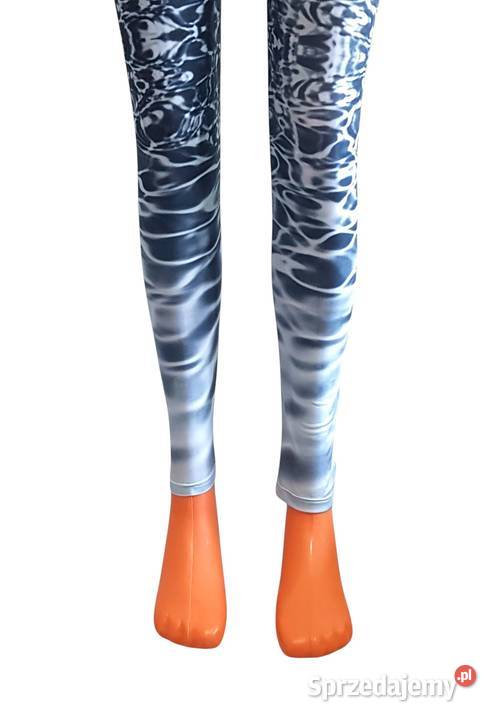 Damskie sportowe spodnie legginsy szare małopolskie Chrzanów