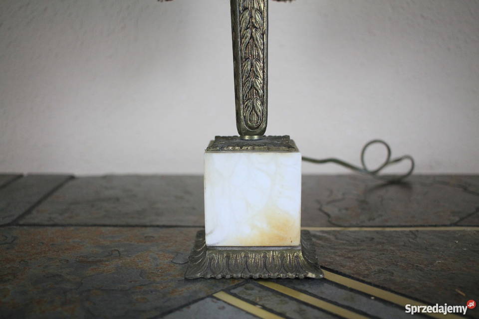 Lampa wolnostojąca abazur z prawdziwej skóry Pszczyna sprzedam