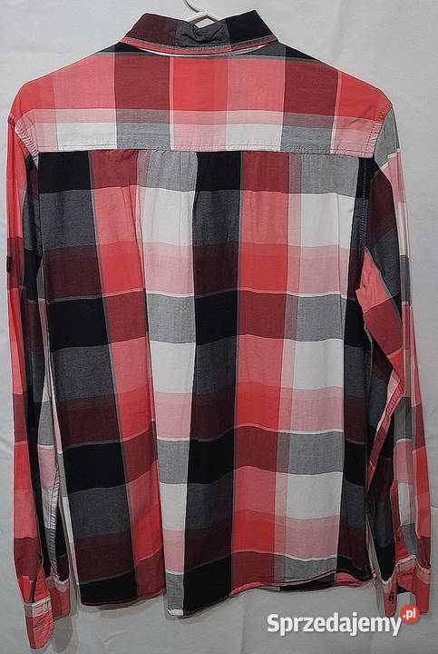 Koszula męska w czerwono czarną kratę bawełna Radom