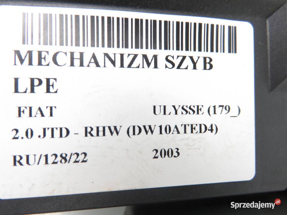 PODNOŚNIK SZYBY LEWY PRZEDNI FIAT ULYSSE osobowe sprzedam