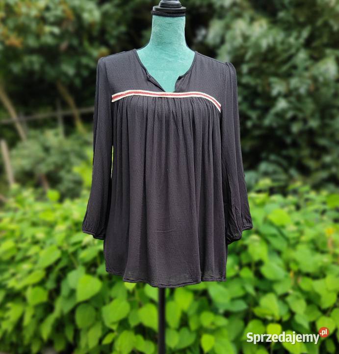 Czarna bluzka tunika Esmara 42 XL wiskoza top Szczecin