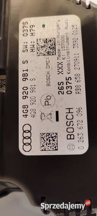 AUDI A7 4G LICZNIK ZEGARY MPH ANGLIK RHD