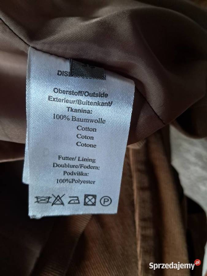brązowa bawełniana marynarka firmy montego stan Marynarki i żakiety Sandomierz