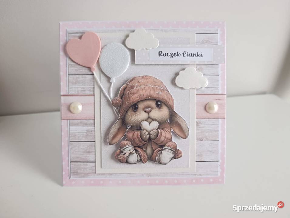 Kartka urodzinowa ręcznie robiona roczek Łódź