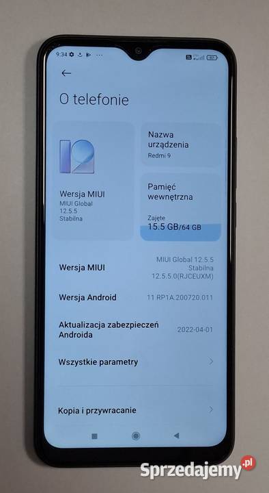 Smartfon Xiaomi Redmi 9 653 64 GB pamięć 5 GB lubuskie Zielona Góra