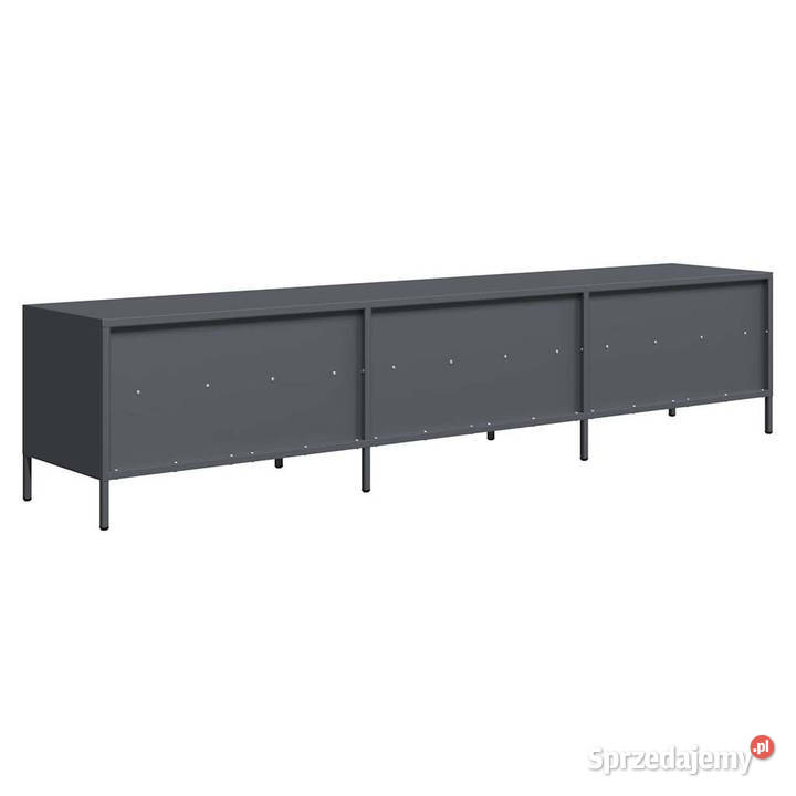 Szafka RTV czarna 202x39x435 stal walcowana na Warszawa