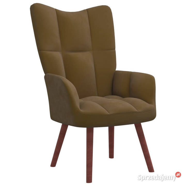 Fotel brązowy obity aksamitem WM328059 Warszawa