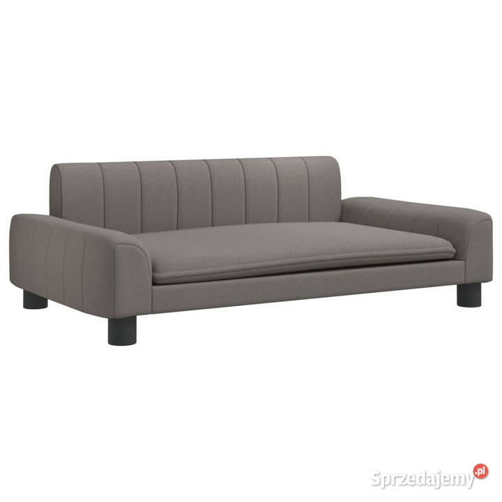 Sofa dzieci kolor taupe 90x53x30 obita tkaniną Warszawa