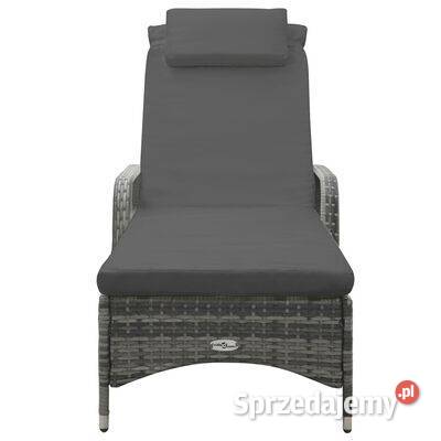 vidaXL Leżak ogrodowy z kółkami polirattan Warszawa sprzedam