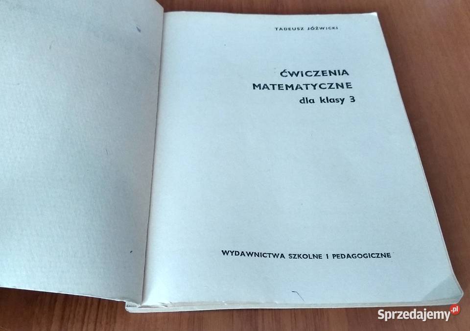 Ćwiczenia matematyczne klasy 3 Tadeusz Jóźwicki pomorskie sprzedam