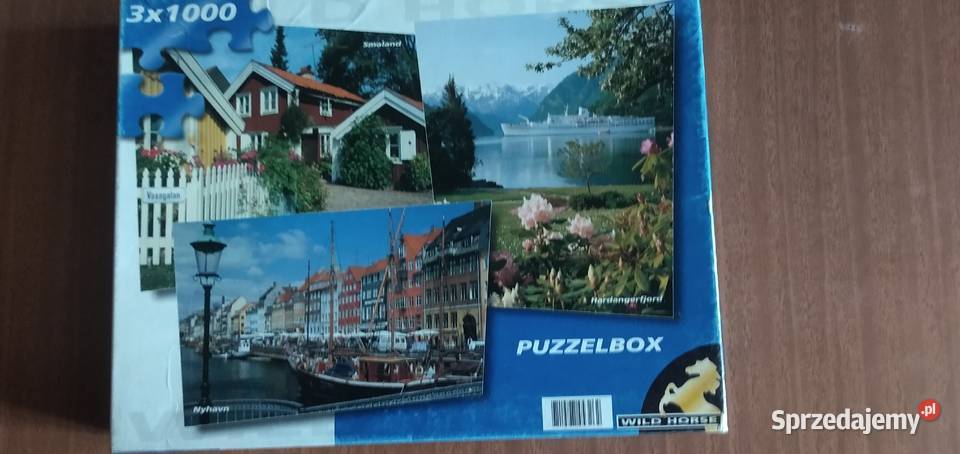 Puzzle 3x 1000 elementów kompletne Papier śląskie Piekary Śląskie sprzedam