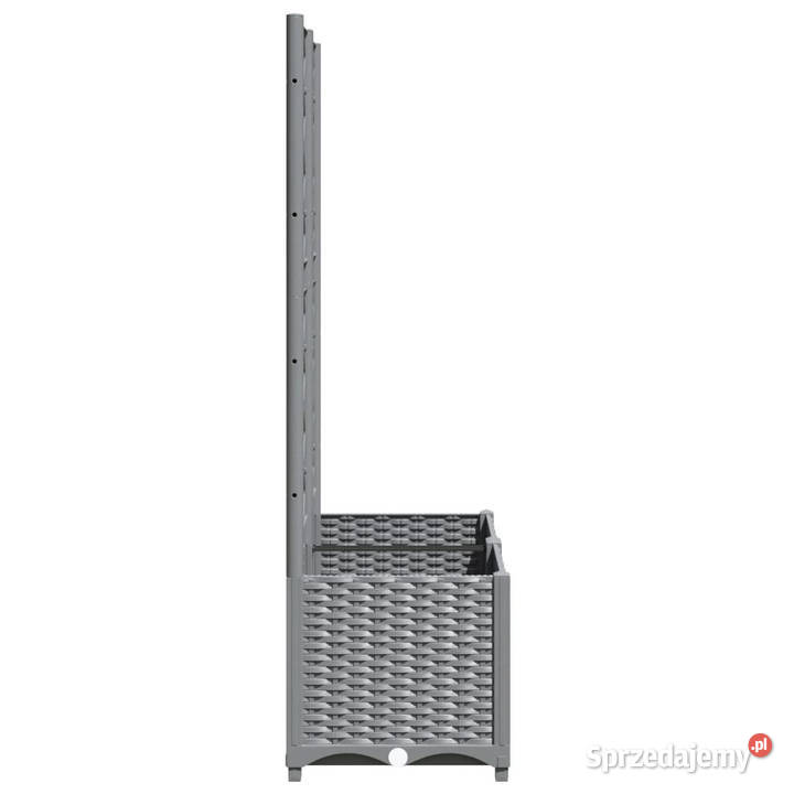 Donica ogrodowa z kratką jasnoszara 80x40x136 PP Ogród mazowieckie Warszawa