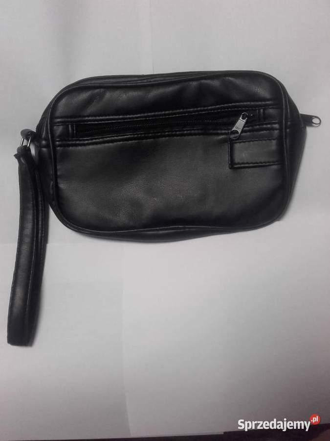 Męska saszetka czarna nowa do ręki Galanteria i dodatki