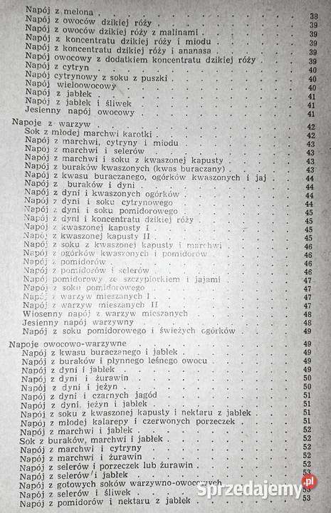 Napoje domowe Zofia Zawistowska Rok wydania 1972 lubelskie Chełm
