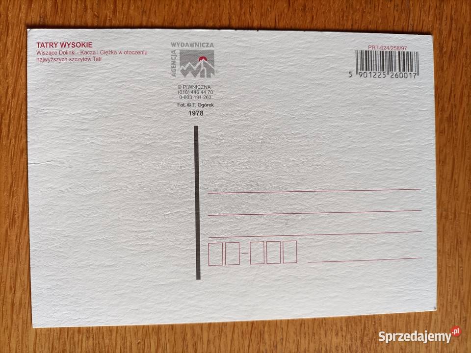 TATRY WYSOKIE WISZĄCE DOLINKI KACZA I CIĘŻKA sprzedam