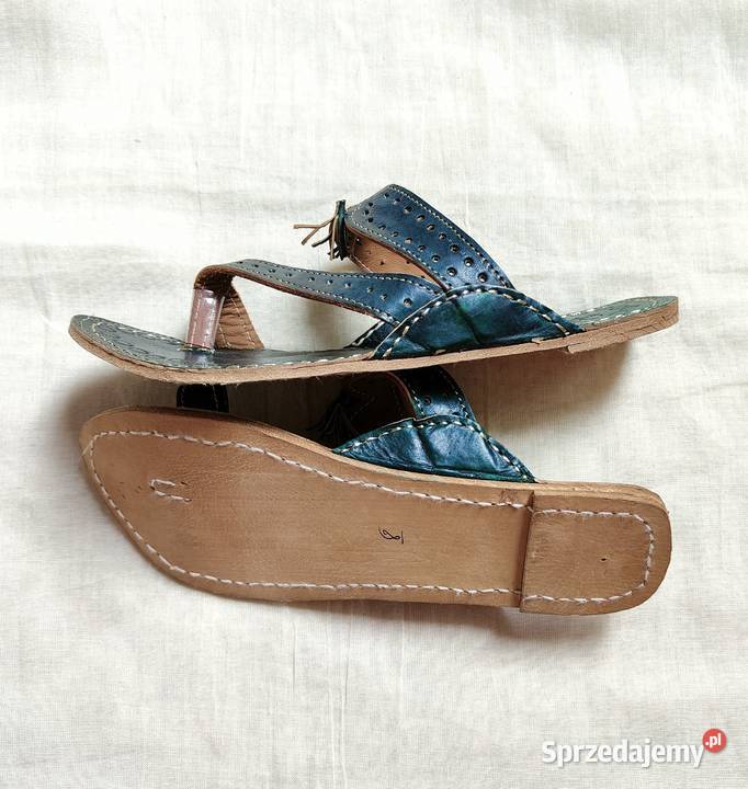 Skórzane japonki kohalpuri 38 orientalne boho Szczecin