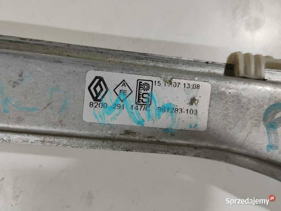 MECHANIZM PODNOŚNIK SZYBY PRAWY PRZÓD RENAULT