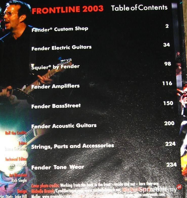 Fender Frontline 2003 katalog