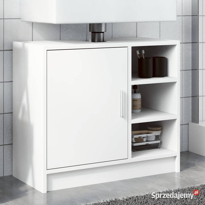 Szafka pod umywalkę biała 63x29x55 materiał mazowieckie