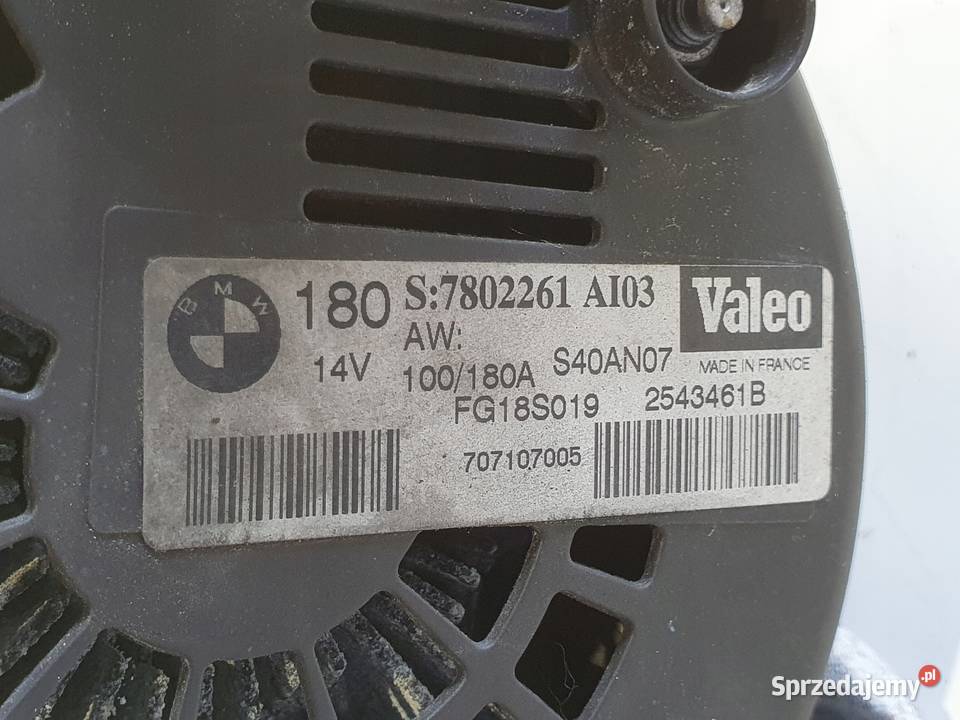 BMW E87 E90 20 D ALTERNATOR valeo 7802261 AL03 Janów