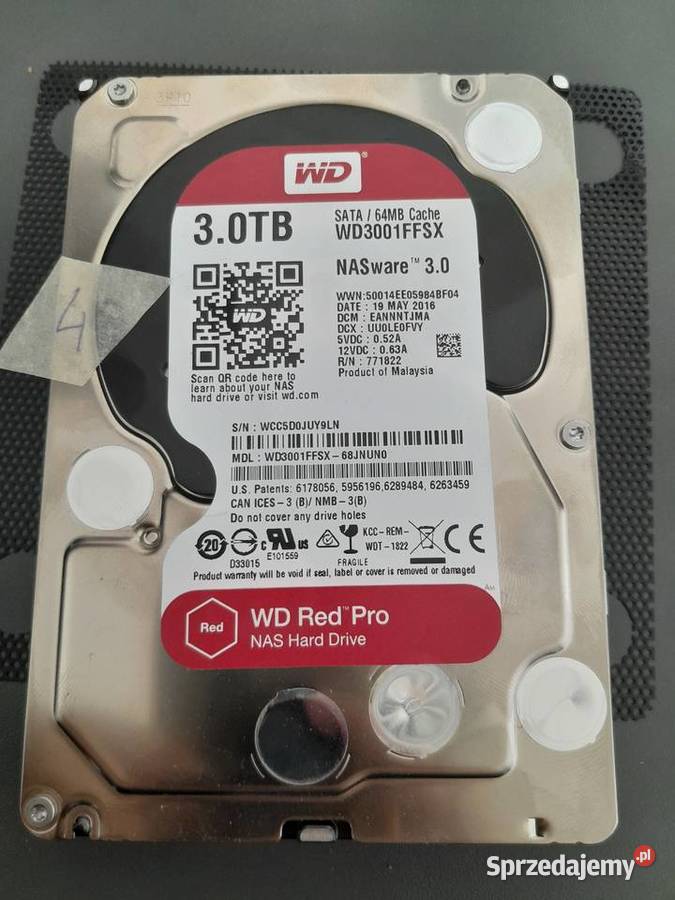 Dysk twardy WD Red Pro WD3001FFSX 3TB Wieliczka