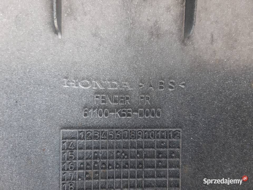HONDA SH300 SH 300 BŁOTNIK CHLAPACZ NADKOLE Trzciel
