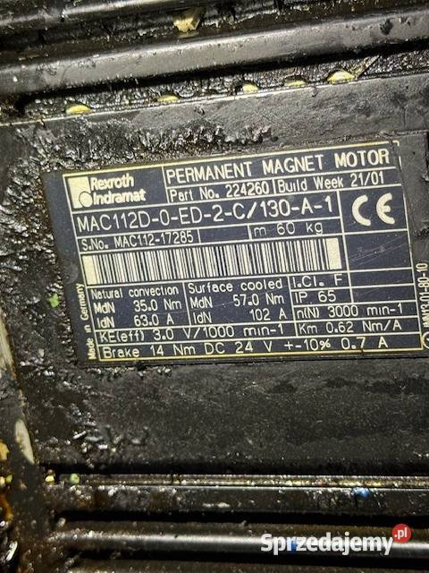 silnik osi Indramat MAC 112D0ED2C130A1 Jastrząb