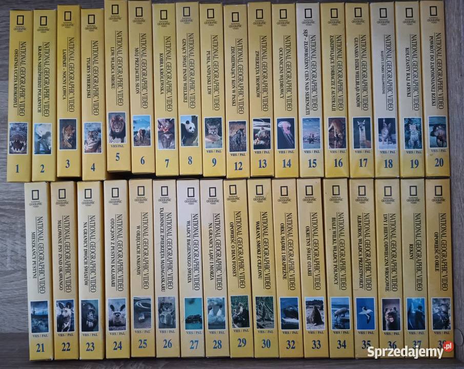 National Geographic video VHS 35 kaset mazowieckie