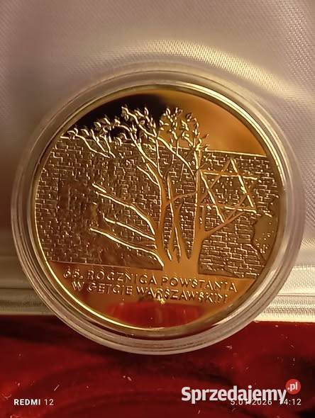 Moneta 20 65 rocznica powstania w Getcie Warszawa