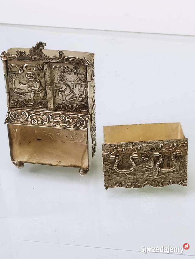 Hanau Kredens Srebro pr 800 Miniatura Komoda Nowa Sól