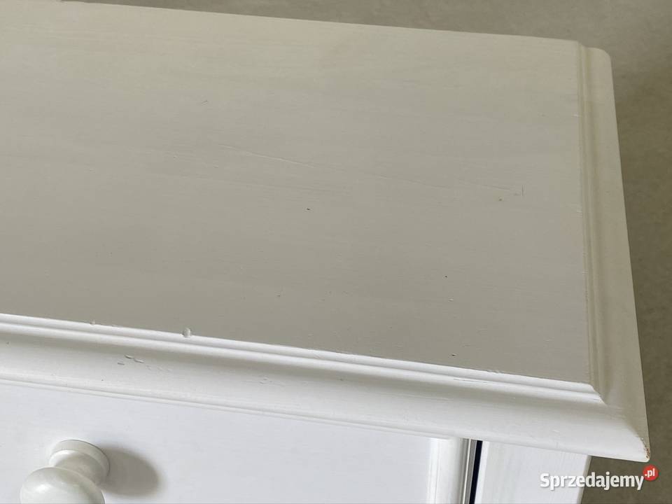 Biała szafka nocna 2 szuflady Budno