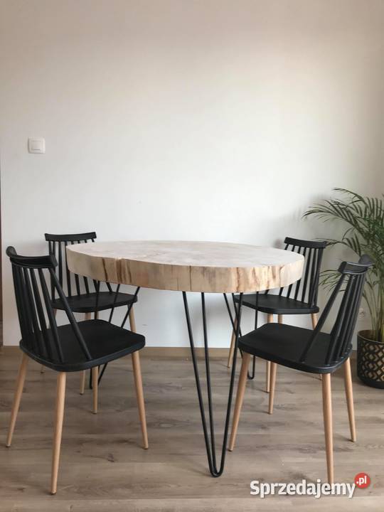 Stół Do jadalni okrągły z Pnia drzewa Monolit 74cm Stoły, krzesła, biurka wielkopolskie Kostrzyn