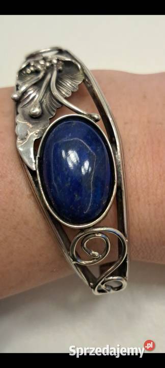 Bransoletka srebrna lapis lazuli Radom