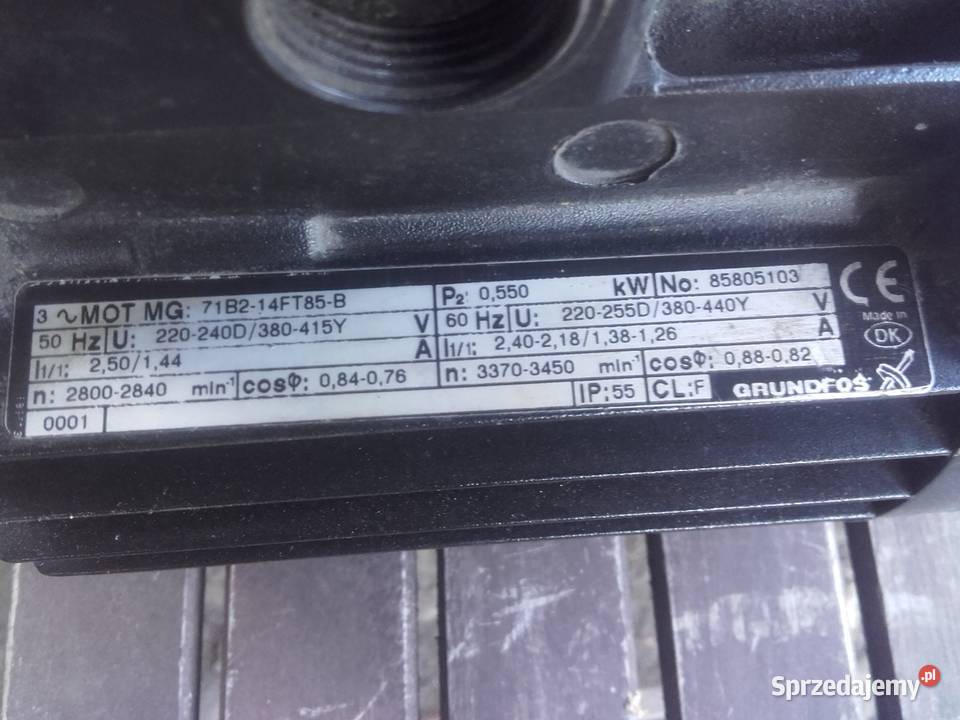 Grundfos 71b214ft85b silnik pompy wody Gorzów Wielkopolski