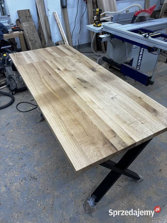Dębowy stół loft rozkładany z dostawką Myślenice