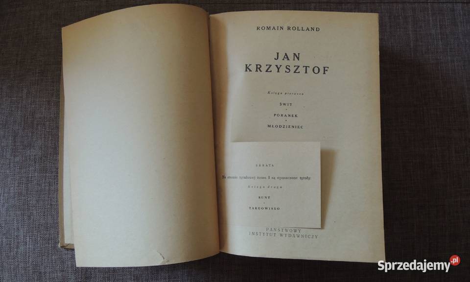 Książka Jan Krzysztof Romain Rolland tom I podlaskie Białystok