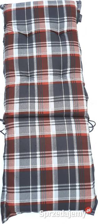 Gruba poduszka na fotel ogrodowy 113x45x7 krata Gaszowice sprzedam