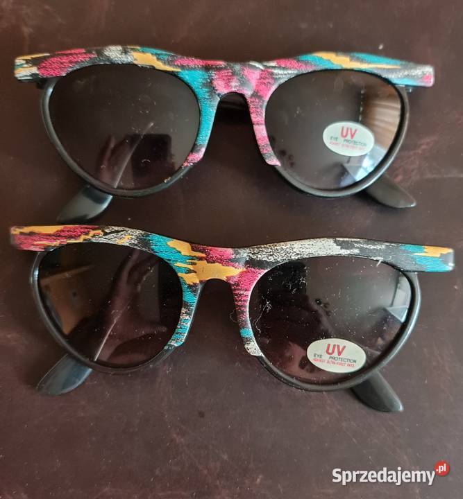 Vintage Okulary przeciw słoneczne 80 lata XX Filtr UV-400 kat. 0  śląskie Katowice