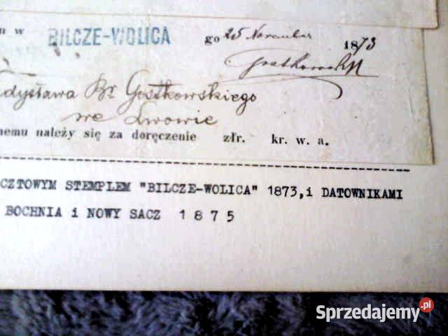 Recepisy z XIX wieku Zakopane