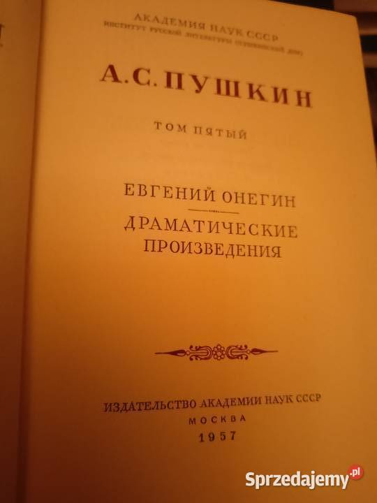 Puszkina książki rosyjskie oryginalny Eugeniusz Warszawa