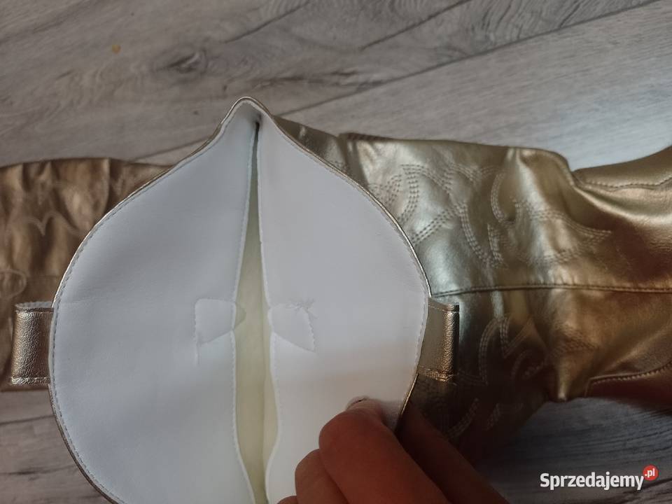 3940 Złote Wyszywane Kozaki kowbojki wieczorowe inna Kraków sprzedam